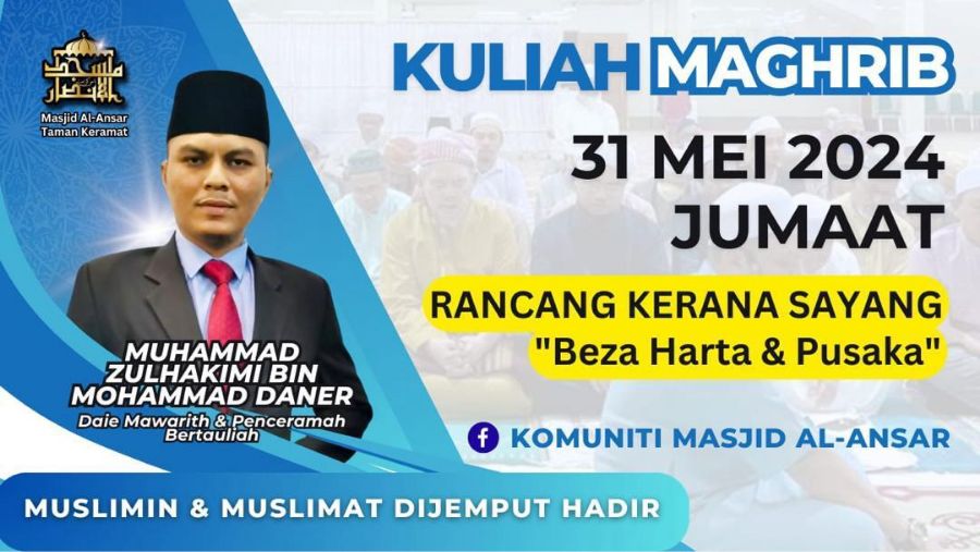 Taklimat Rancang Kerana Sayang Masjid Al-Ansar Taman Keramat-7